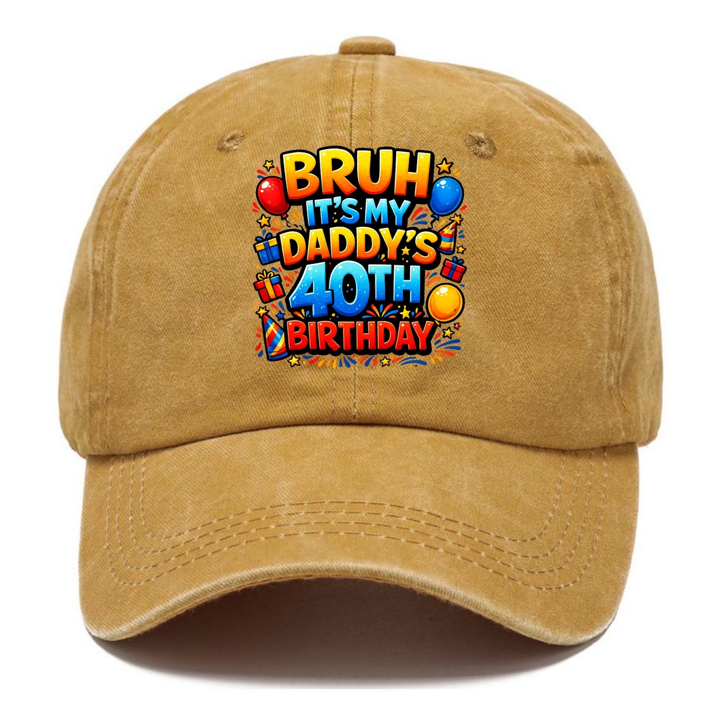 Daddy's 40th Birthday - Classic Cap - Golden Harvest(Yellow)
