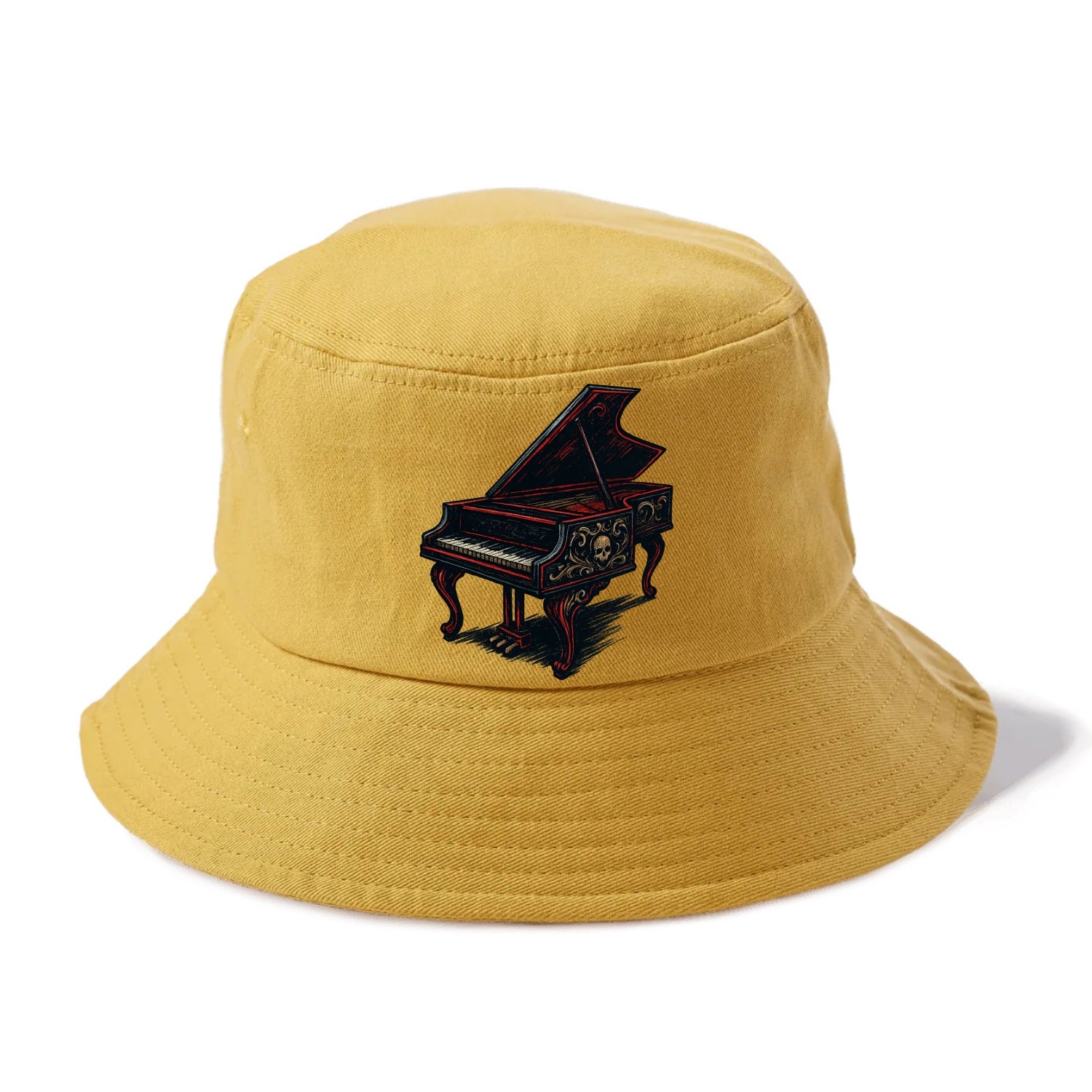 Harpsichord with baroque decorative styling - Bucket Hat - Golden Harvest(Yellow)