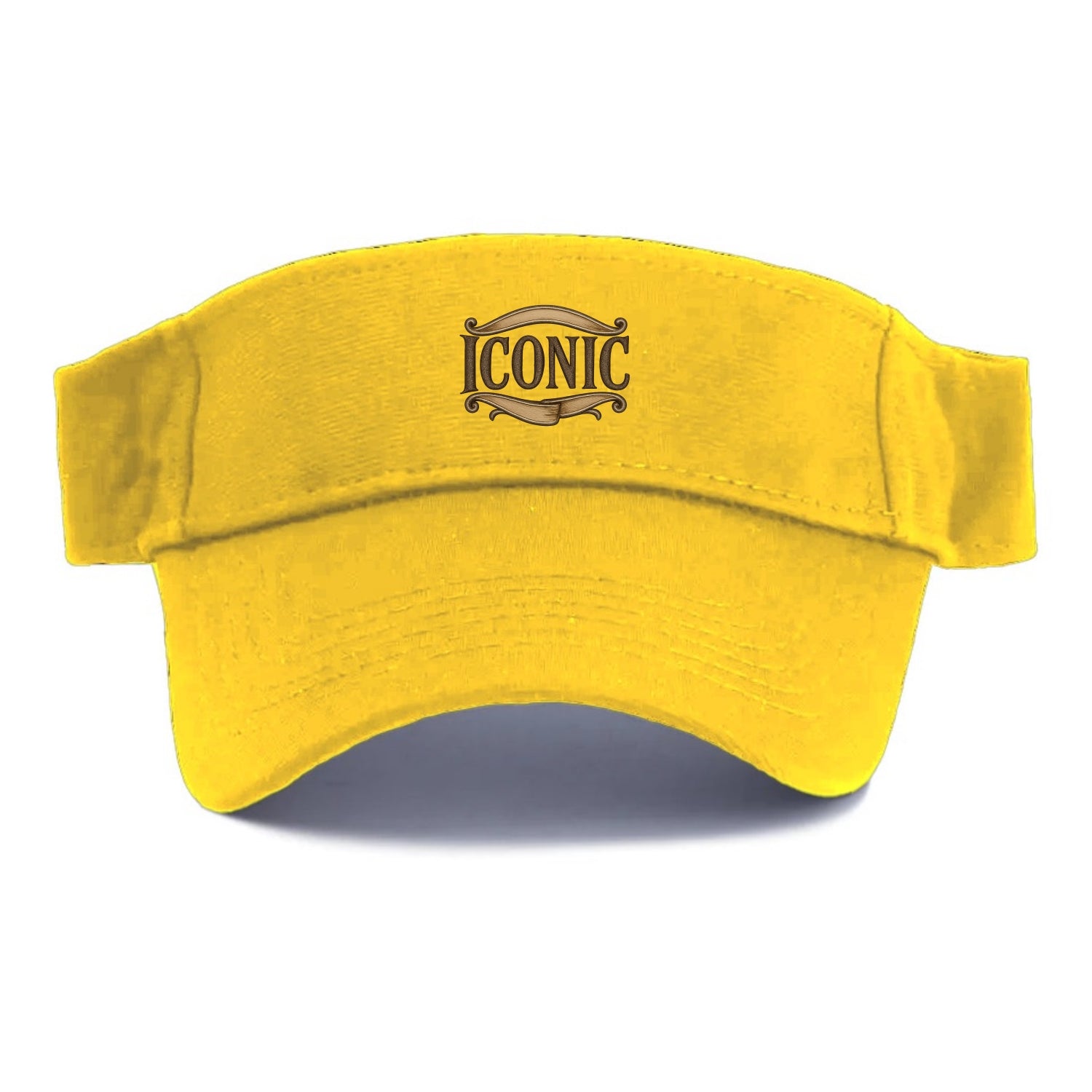 Bold typography design - "ICONIC" - instantly recognizable, trendsetter - Visor - Golden Harvest(Yellow)