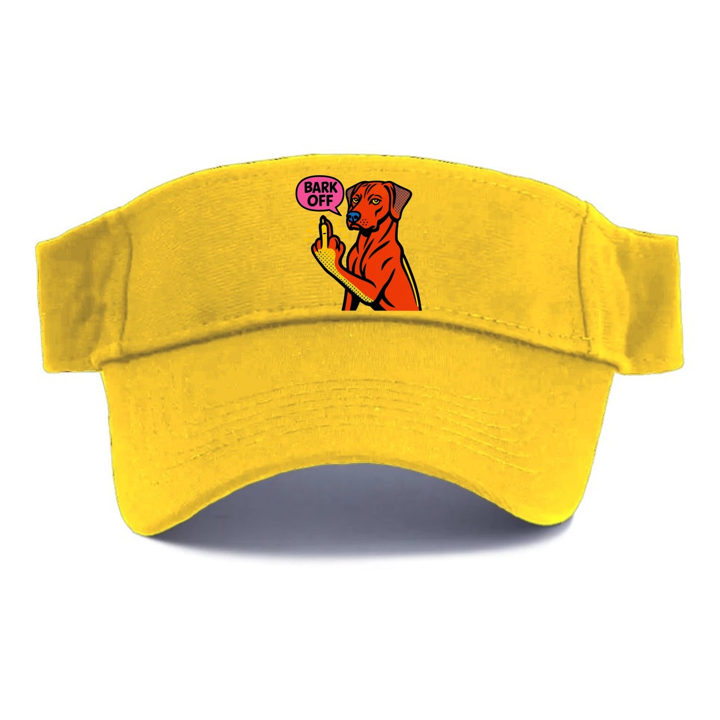 Rhodesian Ridgeback with distinctive ridge on back, athletic muscular paw up - Visor - Golden Harvest(Yellow)