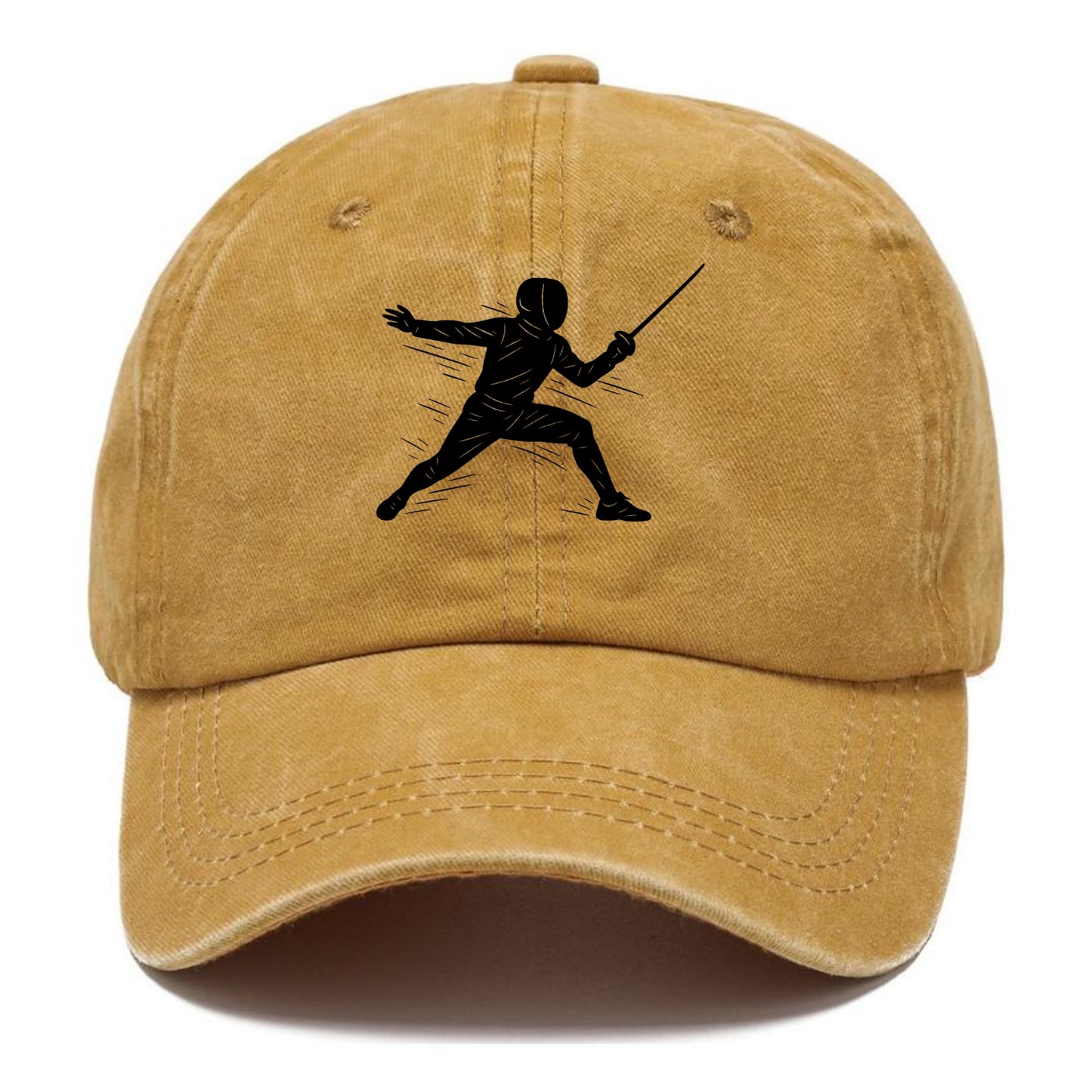 Fencer lunging attack position - Classic Cap - Golden Harvest(Yellow)