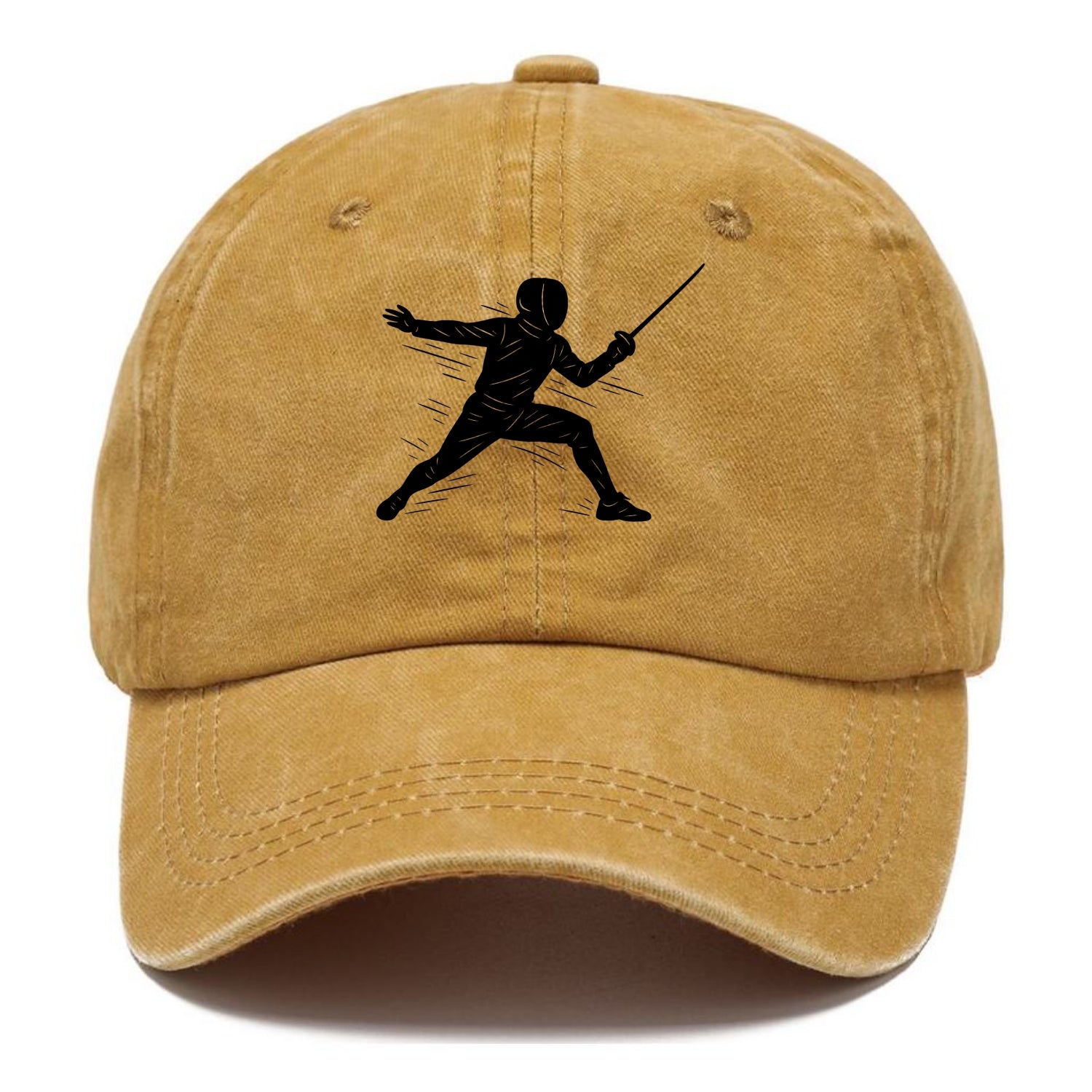 Fencer lunging attack position - Classic Cap - Golden Harvest(Yellow)