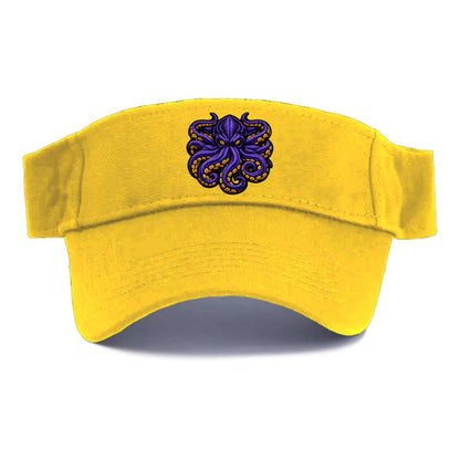 KRAKEN TENTACLES - sea monster in purple and black , deep sea - Visor - Golden Harvest(Yellow)
