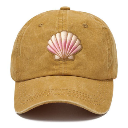 SEASHELL SCALLOP - scallop shell in cream and pink , beach - Classic Cap - Golden Harvest(Yellow)