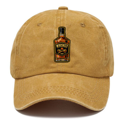 WHISKEY BOTTLE - bourbon bottle in amber and gold , spirits connoisseur - Classic Cap - Golden Harvest(Yellow)