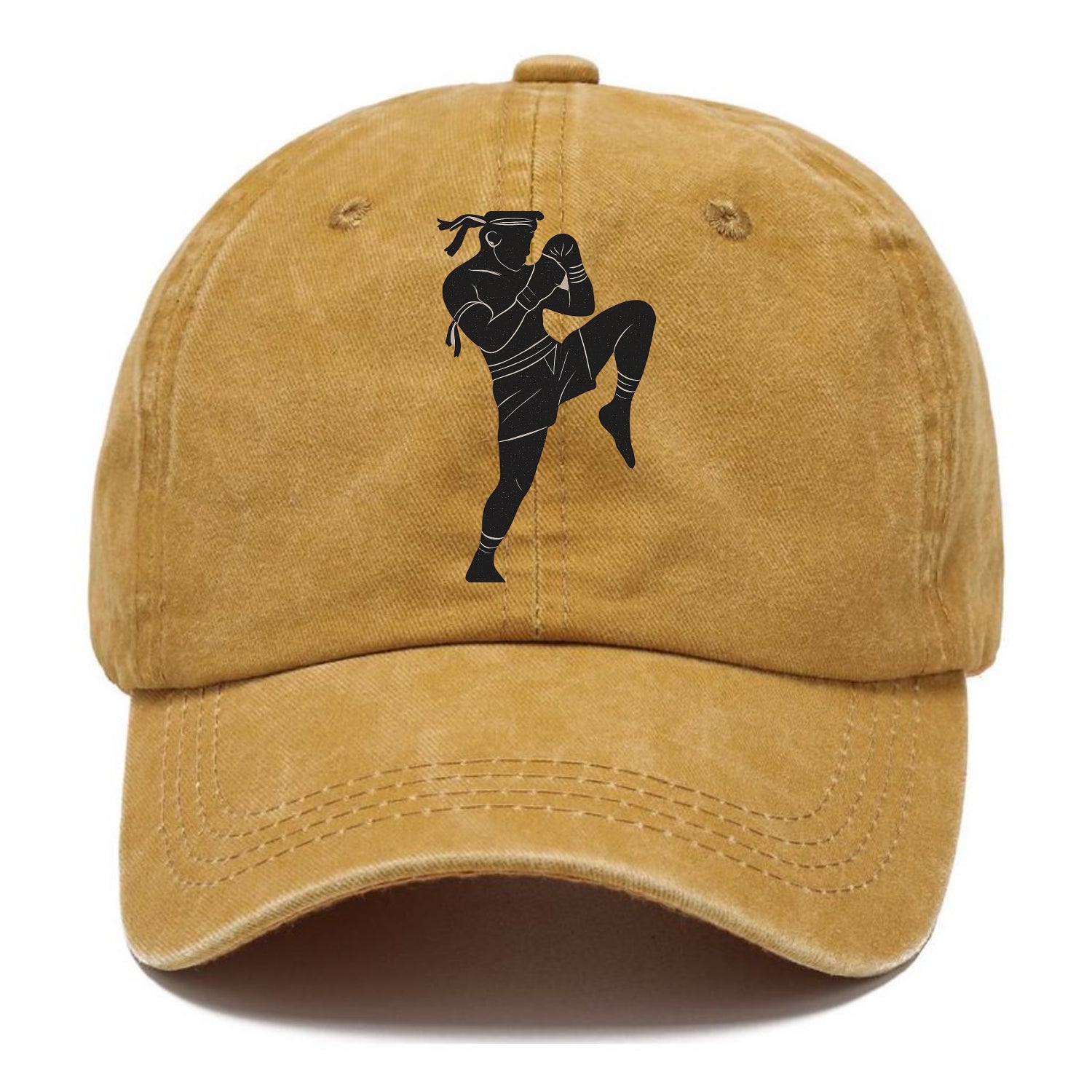 Muay Thai fighter with knee strike - Classic Cap - Golden Harvest(Yellow)