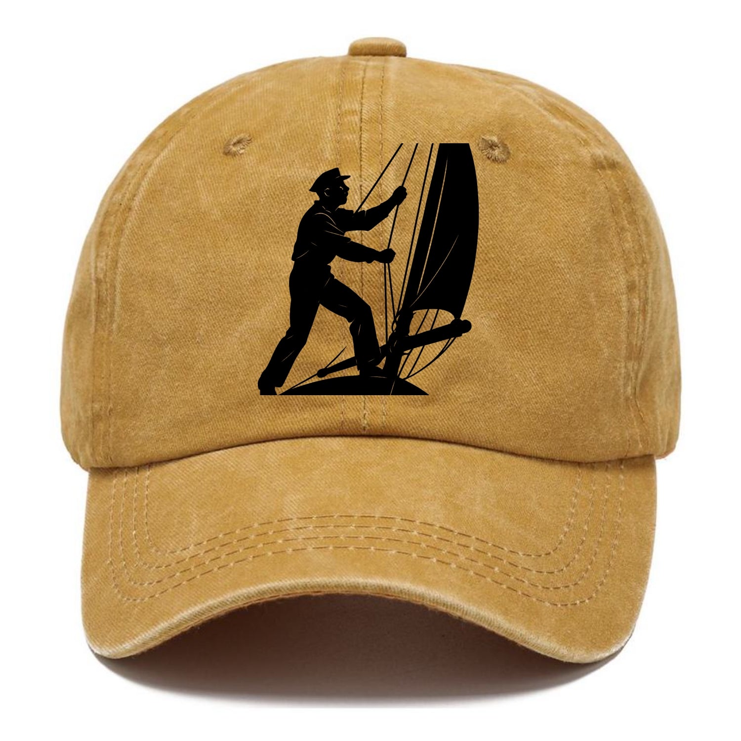 Sailor adjusting the boom on a sailboat - Classic Cap - Golden Harvest(Yellow)