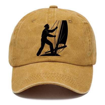 Sailor adjusting the boom on a sailboat - Classic Cap - Golden Harvest(Yellow)