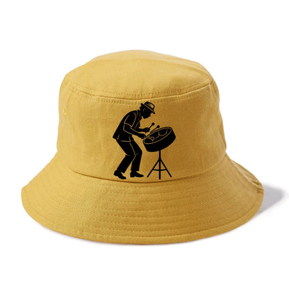 Steel drum player Caribbean rhythm - Bucket Hat - Golden Harvest(Yellow)