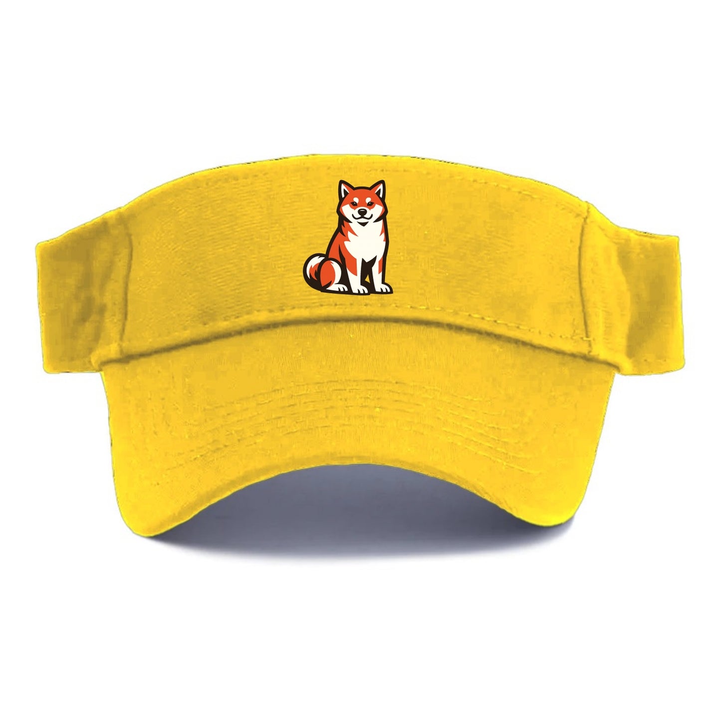 Sitting Shiba Inu Emblem - Visor - Golden Harvest(Yellow)