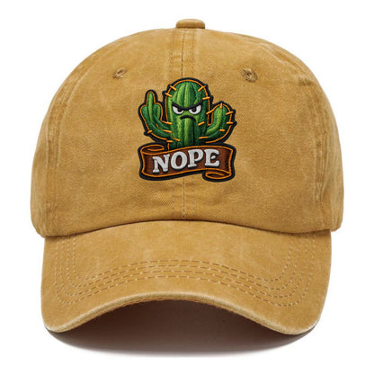 NOPE CACTUS - cactus with attitude in green , prickly personality - Classic Cap - Golden Harvest(Yellow)