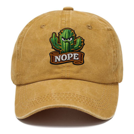 NOPE CACTUS - cactus with attitude in green , prickly personality - Classic Cap - Golden Harvest(Yellow)