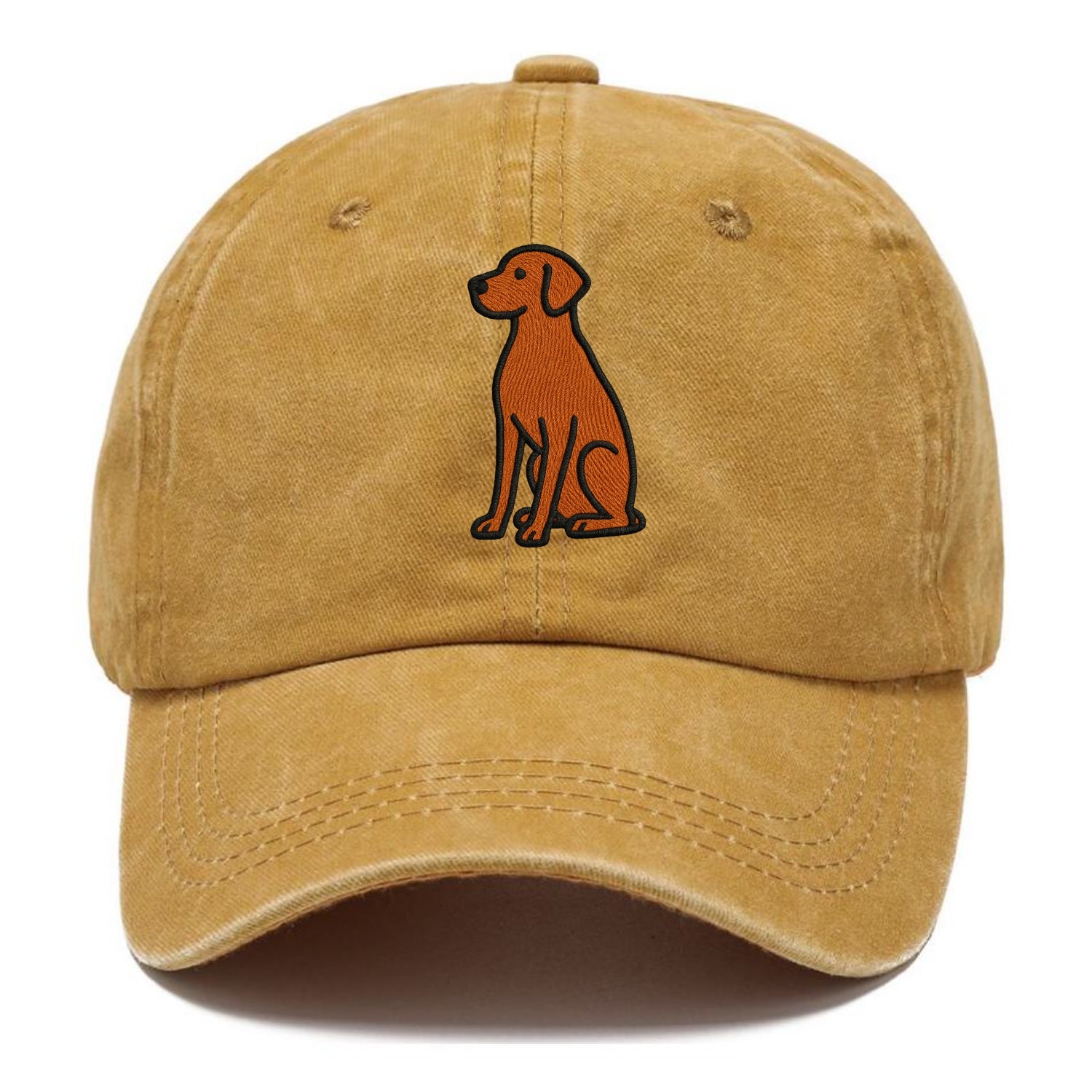 Vizsla - Rust colored sitting pose - Classic Cap - Golden Harvest(Yellow)