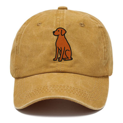Vizsla - Rust colored sitting pose - Classic Cap - Golden Harvest(Yellow)
