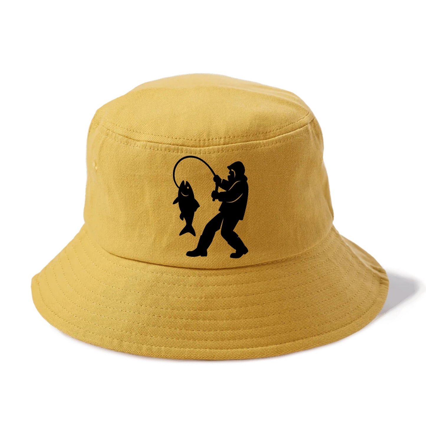 Alaskan fisherman hauling catch - Bucket Hat - Golden Harvest(Yellow)