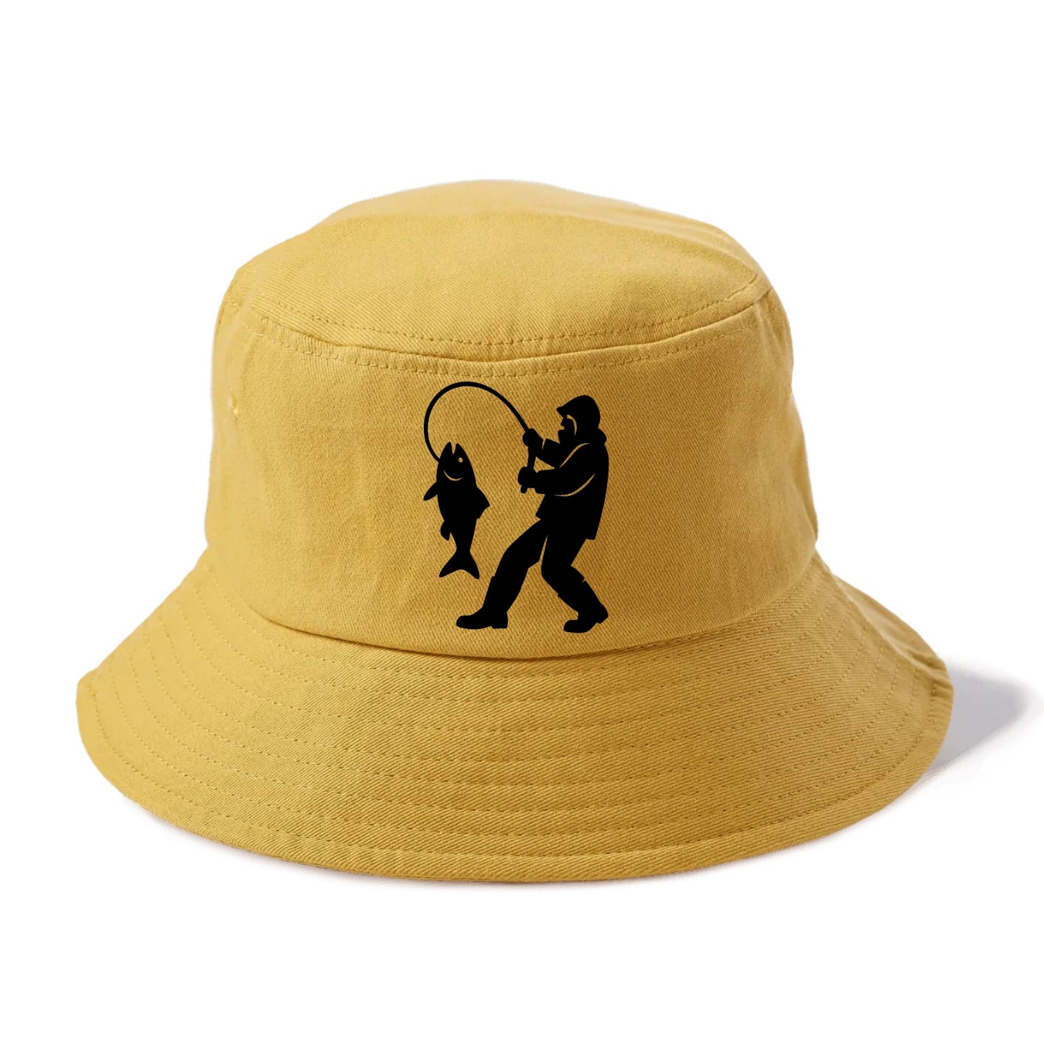 Alaskan fisherman hauling catch - Bucket Hat - Golden Harvest(Yellow)