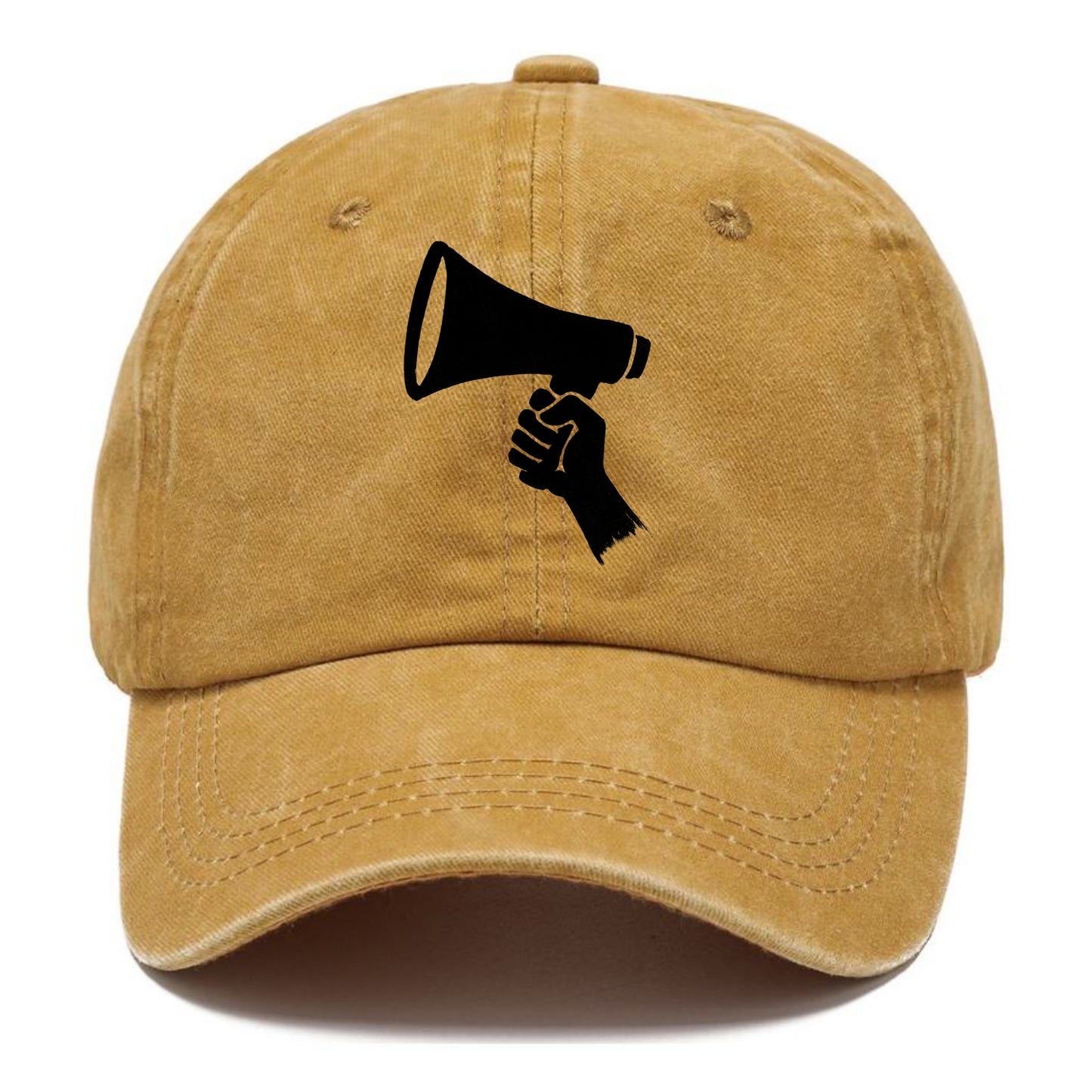 Megaphone silhouette - voice and protest ink brushwork - Classic Cap - Golden Harvest(Yellow)