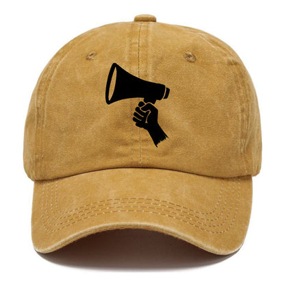 Megaphone silhouette - voice and protest ink brushwork - Classic Cap - Golden Harvest(Yellow)
