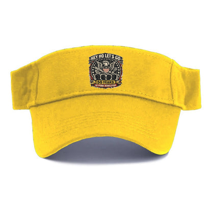 RAMONES LEGACY | Hey Ho Let's Go typography | Presidential seal parody | Four heads - Visor - Golden Harvest(Yellow)