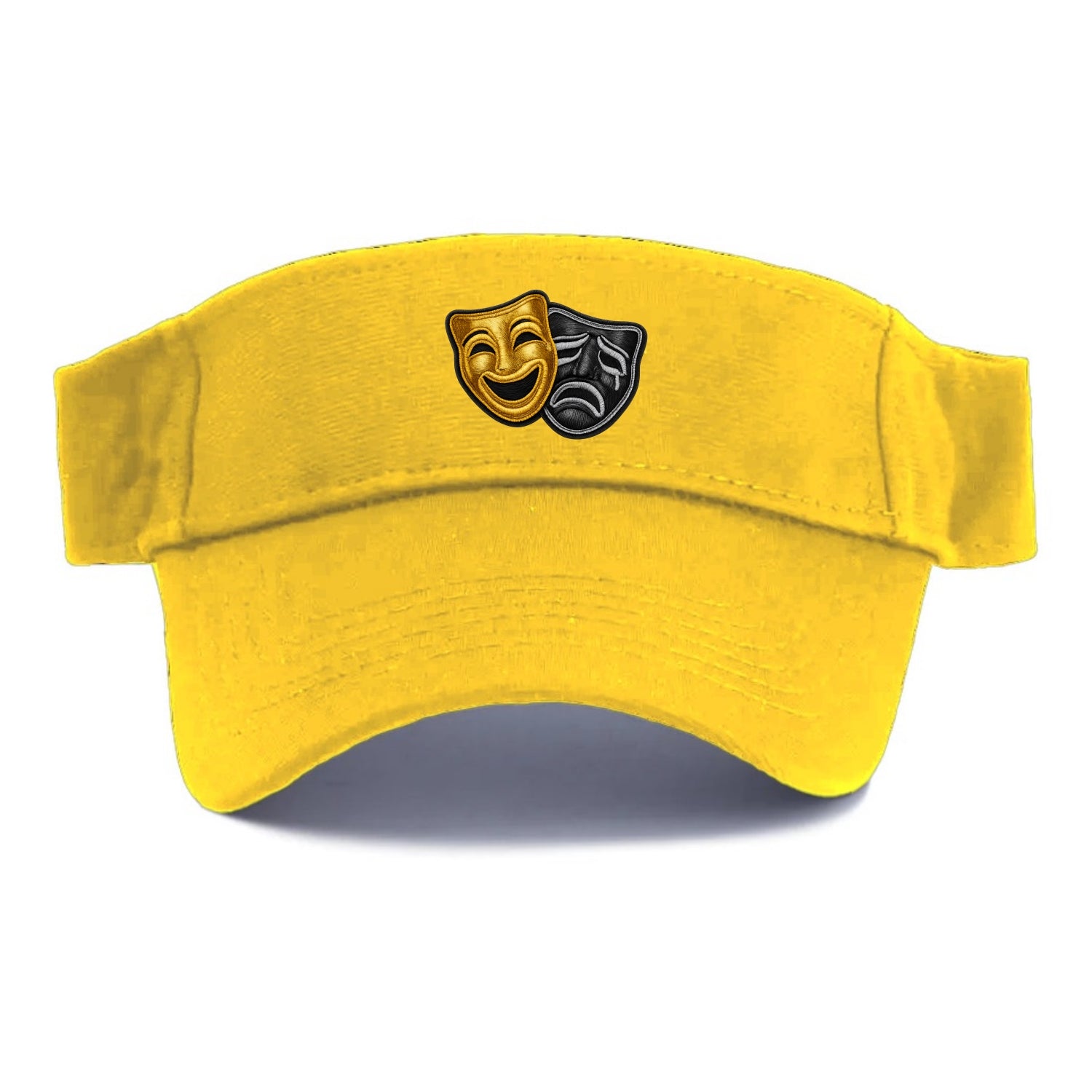 BROADWAY MASKS - comedy tragedy masks in gold and black , theater - Visor - Golden Harvest(Yellow)