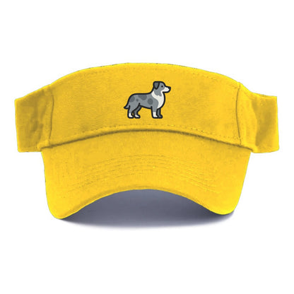Australian Shepherd - Blue merle flat side profile - Visor - Golden Harvest(Yellow)
