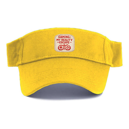 GAMING: MY REALITY ESCAPE - red game escape - red - gaming reality escape - Visor - Golden Harvest(Yellow)