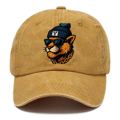 Provo Cougar wearing BYU beanie with Y patch - Classic Cap - Golden Harvest(Yellow)