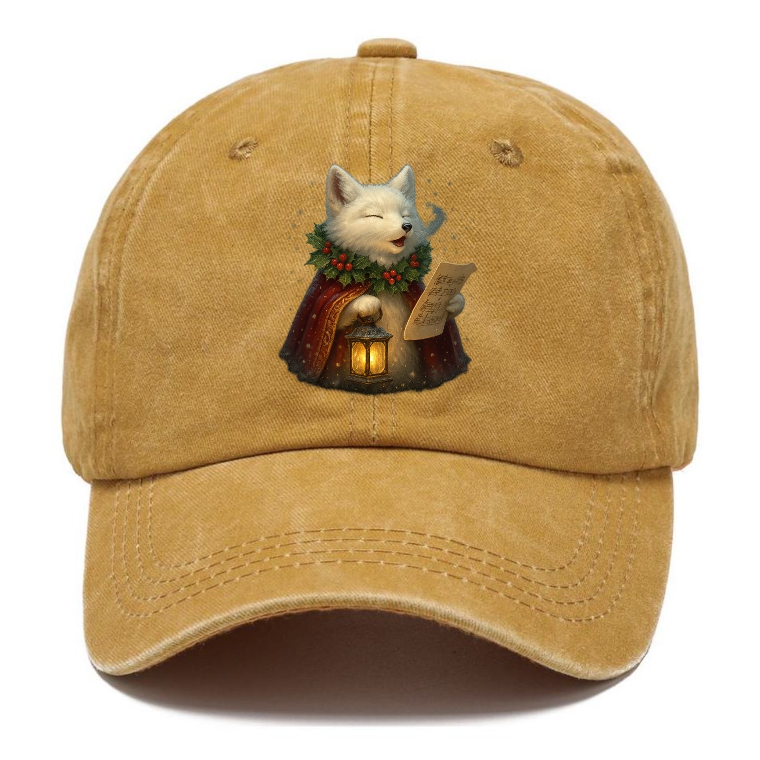 Snowbound Arctic Fox Caroler  - Classic Cap - Golden Harvest(Yellow)
