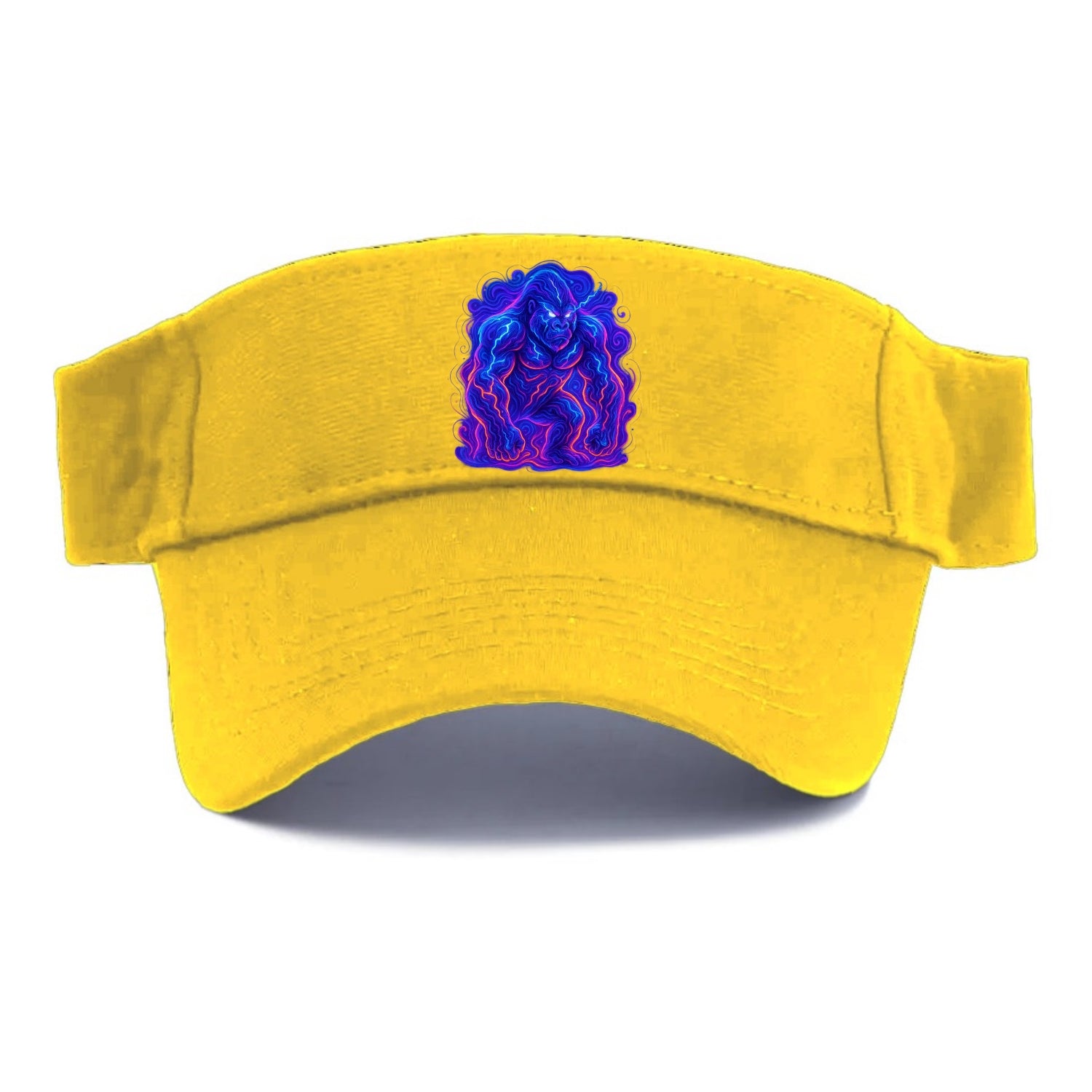 Mighty gorilla with electricity flowing through defined muscles, lightning bolt patterns in - Visor - Golden Harvest(Yellow)