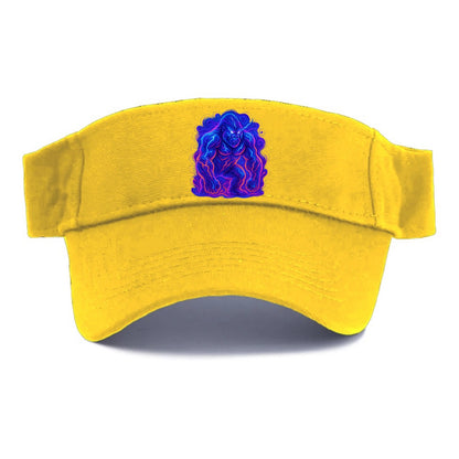 Mighty gorilla with electricity flowing through defined muscles, lightning bolt patterns in - Visor - Golden Harvest(Yellow)