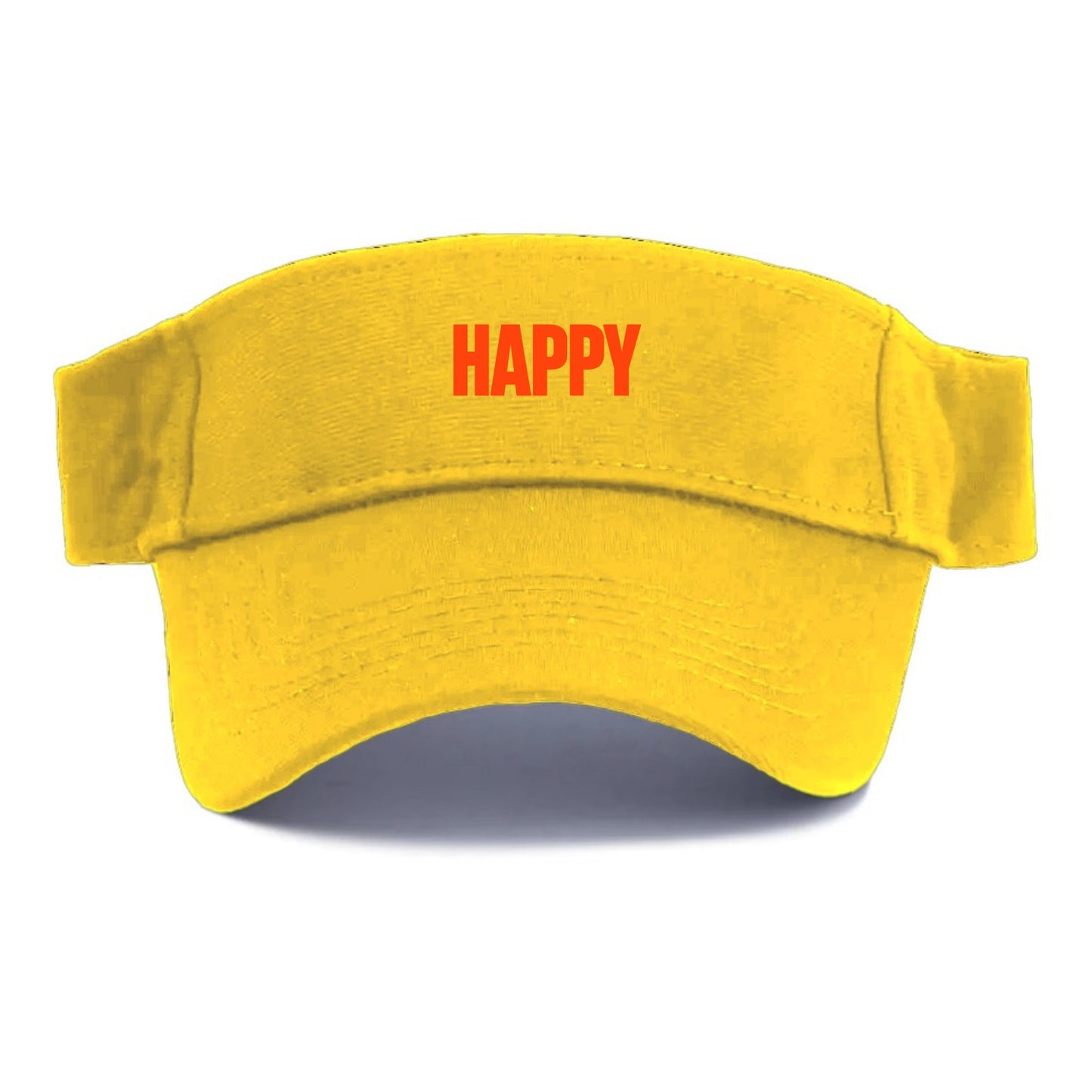 Bold typography design - "HAPPY" - joyful, content, pleased - Visor - Golden Harvest(Yellow)