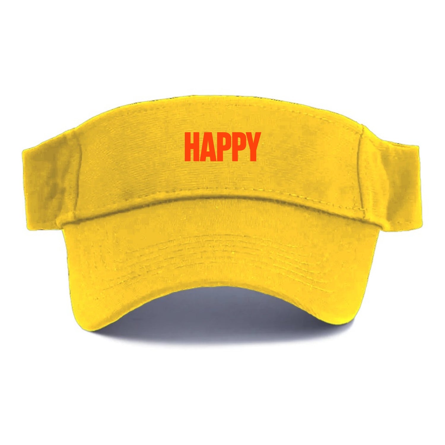 Bold typography design - "HAPPY" - joyful, content, pleased - Visor - Golden Harvest(Yellow)