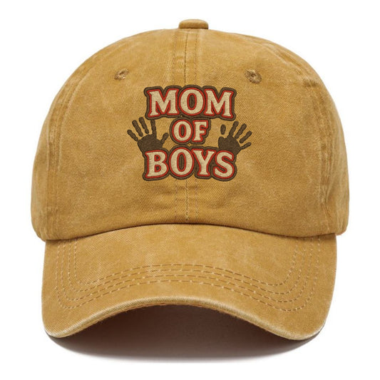 Mom Of Boys  - Classic Cap - Golden Harvest(Yellow)