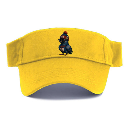 Manhattan Pigeon wearing Giants beanie with Empire State patch and wayfarer sunglasses - Visor - Golden Harvest(Yellow)