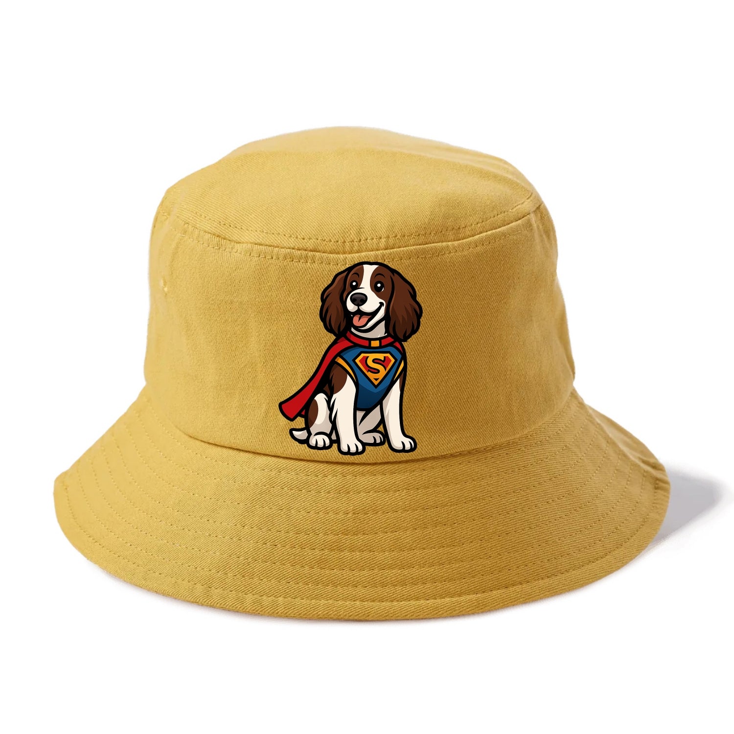 Springer Spaniel Friendly Hero  - Bucket Hat - Golden Harvest(Yellow)