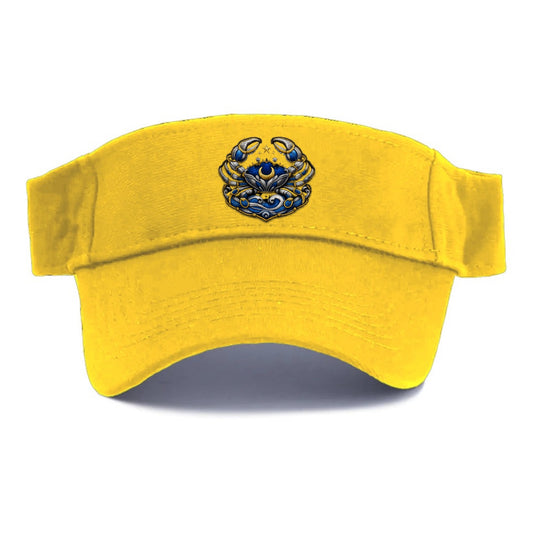 CANCER CRAB - protective crab in silver and blue , water sign - Visor - Golden Harvest(Yellow)