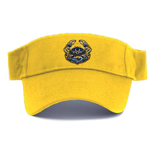 CANCER CRAB - protective crab in silver and blue , water sign - Visor