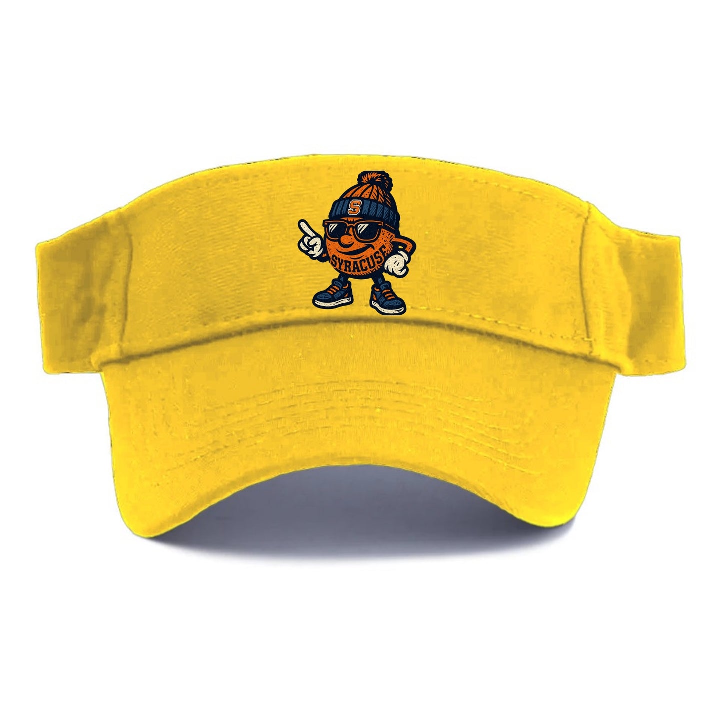 Syracuse Orange wearing Syracuse beanie with S patch - Visor - Golden Harvest(Yellow)