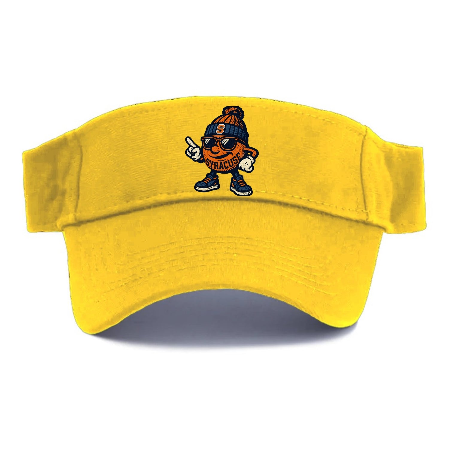 Syracuse Orange wearing Syracuse beanie with S patch - Visor - Golden Harvest(Yellow)