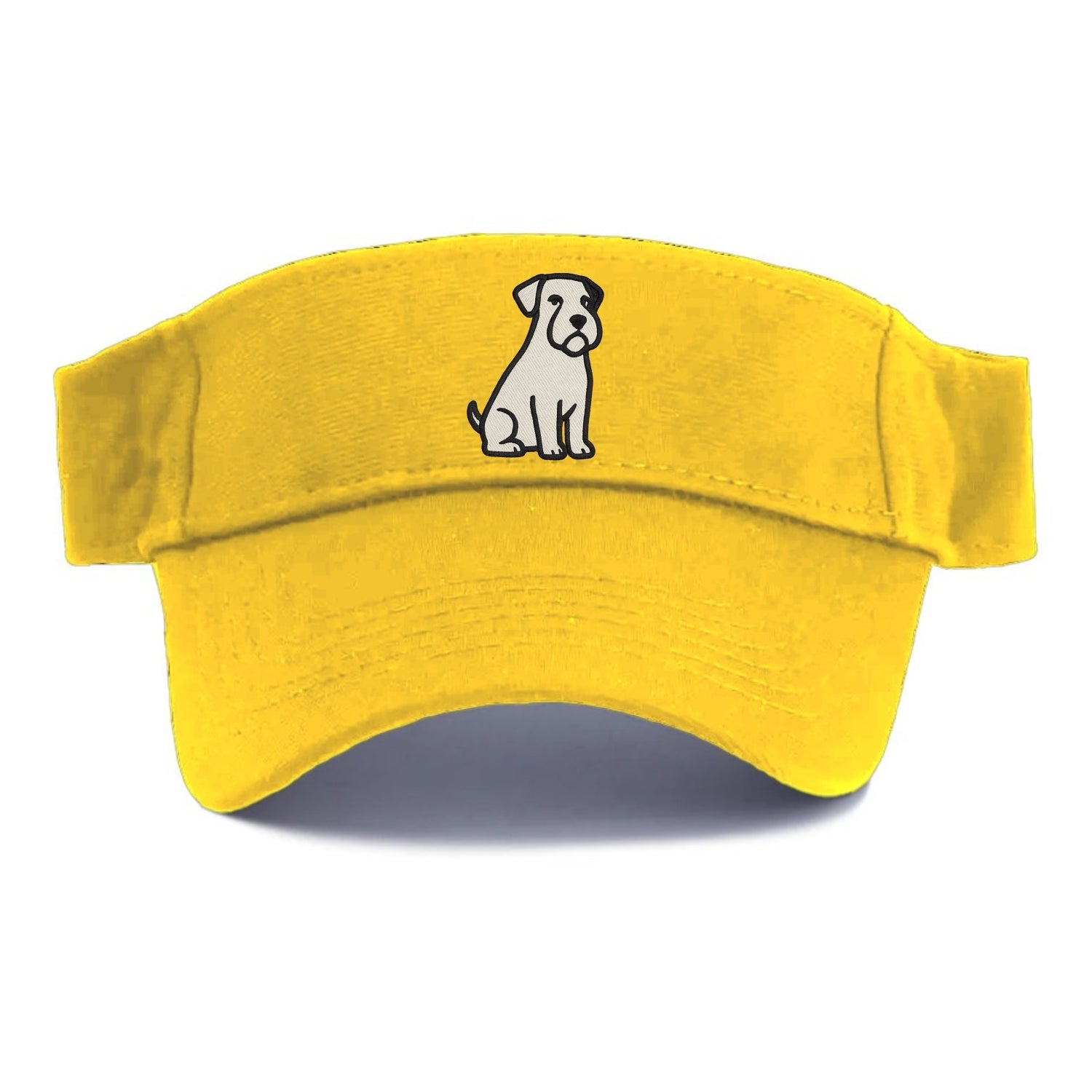 Sealyham Terrier White Sitting Pose Visor - Golden Harvest(Yellow)