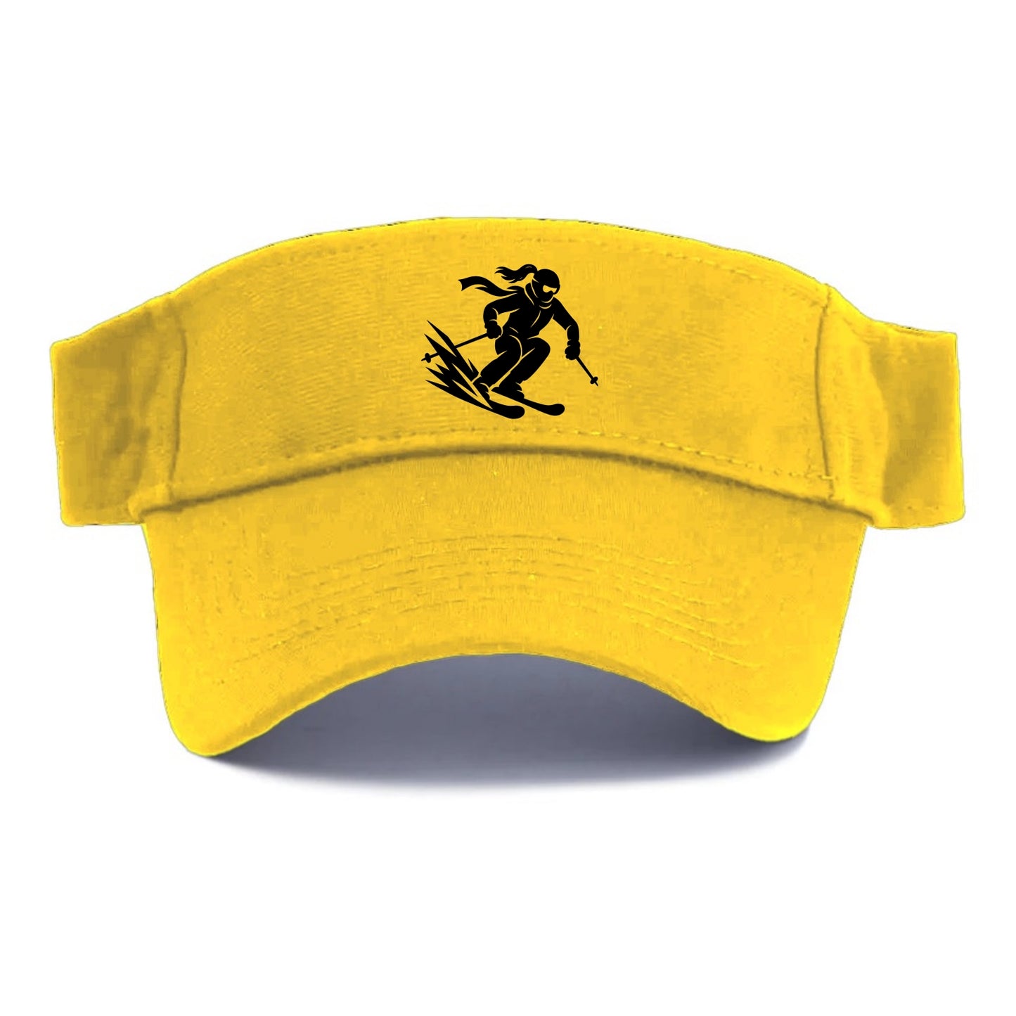 Skier carving down snowy slope - Visor - Golden Harvest(Yellow)