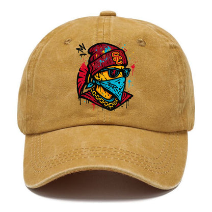 Los Angeles Trojan wearing USC beanie with SC patch - Classic Cap - Golden Harvest(Yellow)
