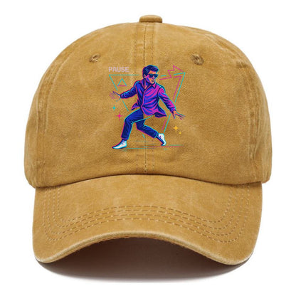 confident figure sliding across polished wooden floor in socks and sunglasses - Classic Cap - Golden Harvest(Yellow)