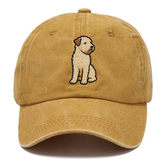 Soft Coated Wheaten Terrier - Light tan flowing coat embroidered pose - Classic Cap - Golden Harvest(Yellow)