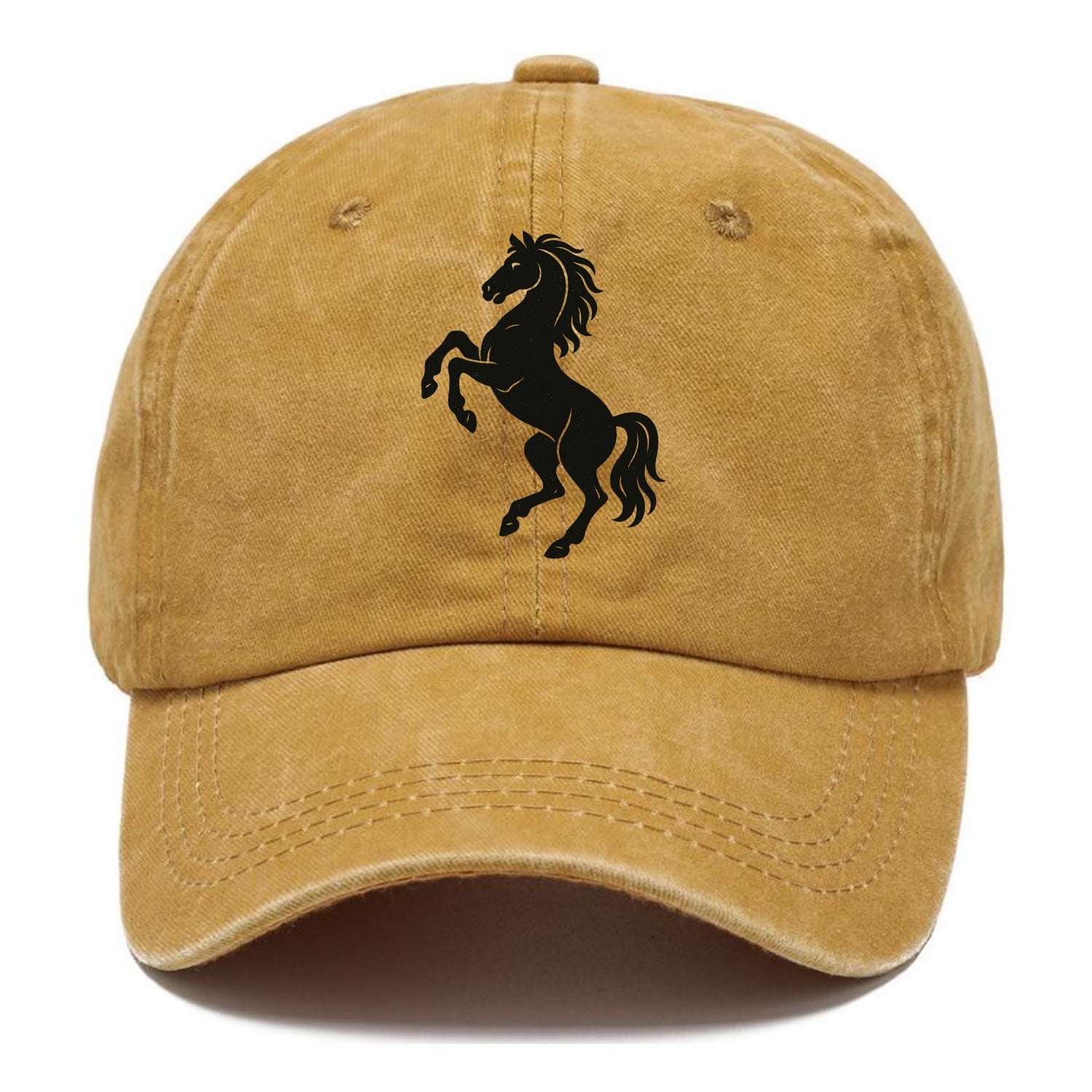 Stallion rearing on hind legs - Classic Cap - Golden Harvest(Yellow)