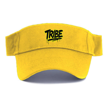 Bold typography design - "TRIBE" - your community, your group - Visor - Golden Harvest(Yellow)