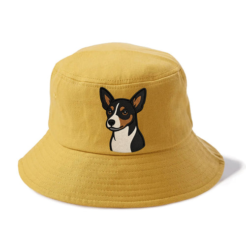 Rat Terrier - Tri-color embroidered pose - Bucket Hat