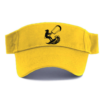 Kite surfer riding wave - Visor - Golden Harvest(Yellow)