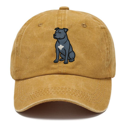 American Staffordshire Terrier - Blue embroidered design - Classic Cap - Golden Harvest(Yellow)