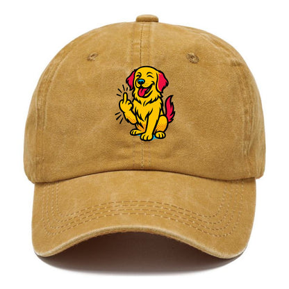Golden Retriever with happy smile and golden coat, fluffy paw raised - Classic Cap - Golden Harvest(Yellow)